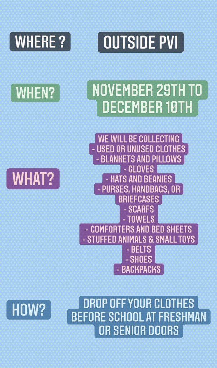 SoarForACure's tweet photo. ATTENTION PVI! The Annual Soar For A Cure clothing drive is approaching! Clean out your closets over thanksgiving break and help us raise money for childhood cancer and @BePositiveFdn ! 💚 https://t.co/fAxLdUBtjy
