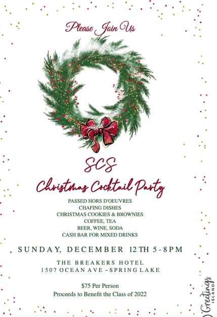 🎄Let's get the holiday season started with a night of fun and festivities at The Breakers in Spring Lake!  Please join us Sunday, Dec 12 from 5-8pm.  Tickets are available for $75 per person with proceeds benefitting the Class of 2022.💻: tinyurl.com/pttwp5uw  <a href="/SCSprincipal/">St. Catharine School</a>