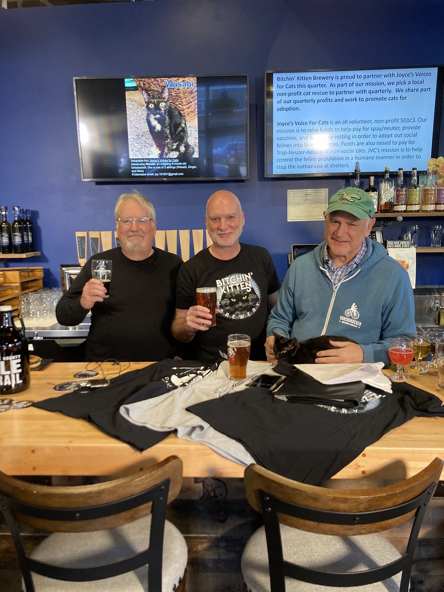 VisitBucksPA's tweet photo. 🍻🐈‍⬛ Had a blast filming today at B*tchin Kitten Brewery in #Morrisville with @RealGlenMacnow @beer_radar @whatsbrewingpa and a special feline friend! Catch the episode kn TV next month! #DrinkinBucksCo https://t.co/O3XdNeSXGT