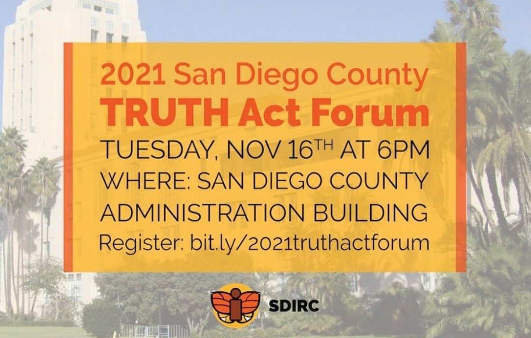 _esme9_'s tweet photo. Please join @sdACLU and @SDIRC TODAY, to tell Sheriff Gore to stop using County resources to deport our community members, and stop all voluntary collaboration with DHS agencies! https://t.co/9twUbdEQ6Z