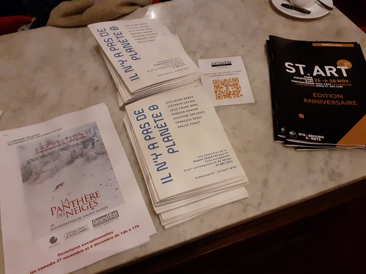 VirginiePeter's tweet photo. 📣 Il n'y a pas de planète B : c'est l'intitulé du stand @regiongrandest avec 7 artistes soutenus
#GuillaumeBarth @Stefania__Crisan
@JulieFaureBrac @VanGandar @GatinoisD @GenotFrancois @EmilieVialet 🎙 point presse @ST_ART_FOIRE #25ans #START2021 #ilnyapasdeplaneteb https://t.co/NHTEDyYQUY