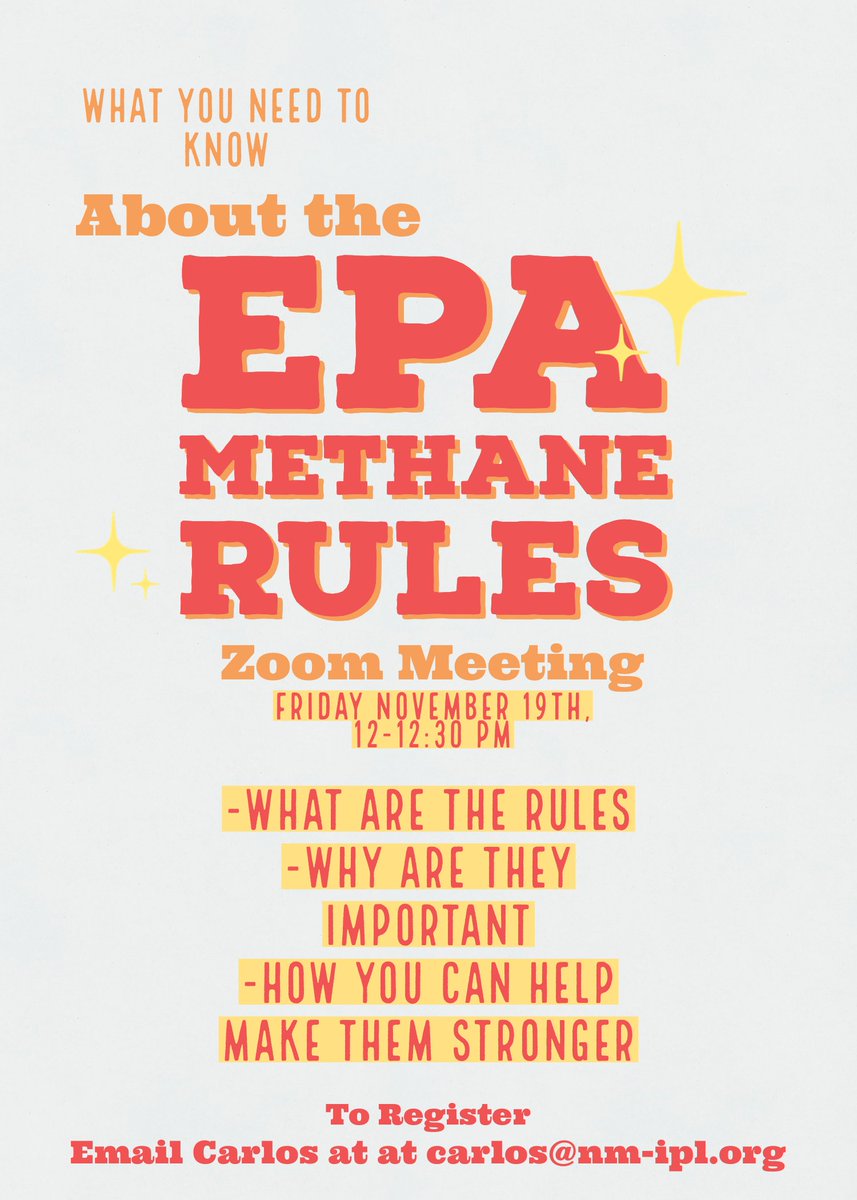 NewMexicoIPL's tweet photo. How do the new @EPA rules on methane affect #NewMexico?Sr. Joan Brown, osf, Sr. Odile Coirer, Fmm, and @KayleyShoup from @caring_future will tell us more a brief session this Friday, Nov. 19. Register now by sending a note to carlos@nm-ipl.org https://t.co/vXnYaMWjct