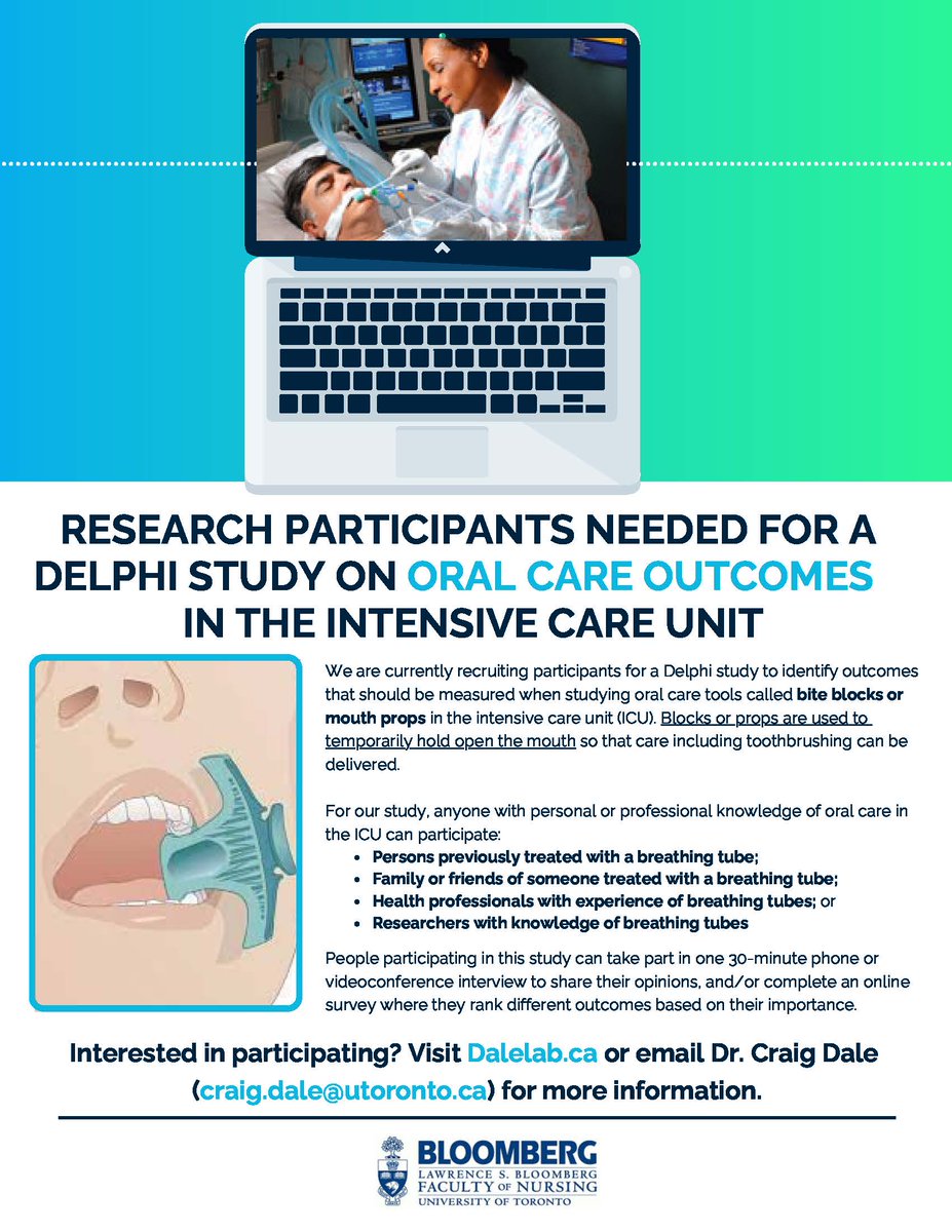 craig_dale1's tweet photo. 👇Patient and family research participants needed 👇#ICU #ICUPatient #OralCare #Mouthcare https://t.co/f9vRDkj5Ce