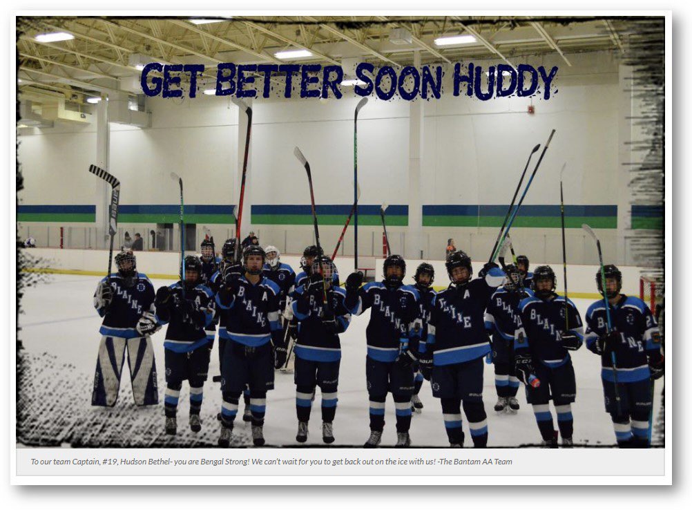 If you know Huddy #19 than you know he’s 💪🏼 — Let’s show our pal some ❤️  We are with you Hudson 💯🏒 #BengalStrong #BYHAfamily