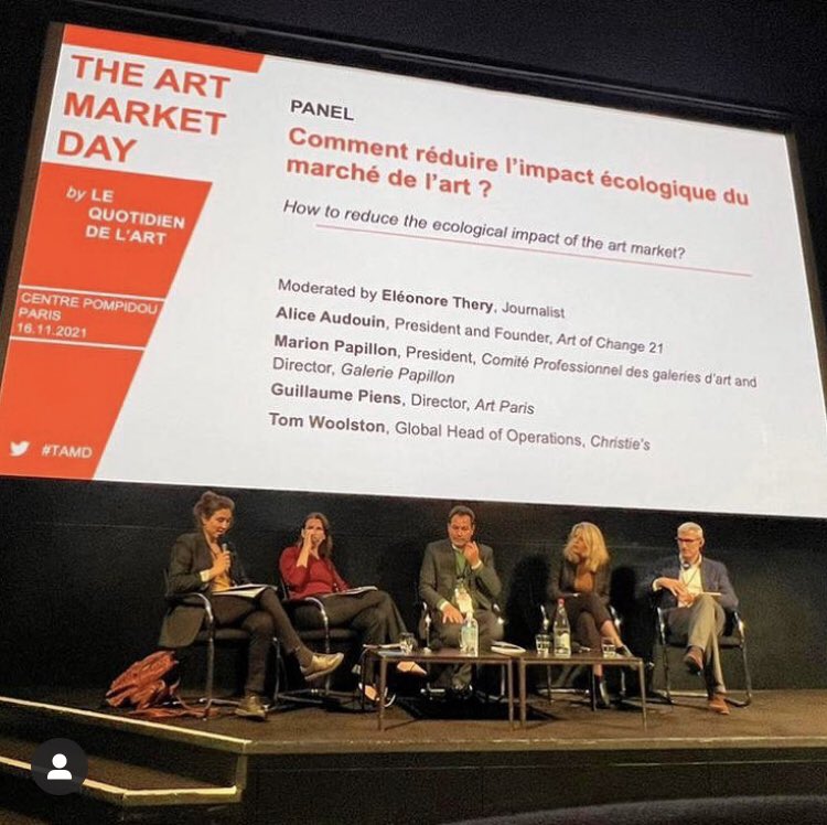 Comment réduire l’empreinte environnementale du marché de l’art ? #TheArtMarketDay <a href="/Quotidiendelart/">Quotidien de l'Art</a> c’était aujourd’hui ! Merci à Guillaume Piens <a href="/ArtParisArtFair/">Art Paris</a> <a href="/AliceAudouin/">Alice Audouin</a> <a href="/GaleriePapillon/">Marion Papillon</a> et Tom Woolston <a href="/ChristiesInc/">Christie's</a> pour leurs réponses inspirantes.