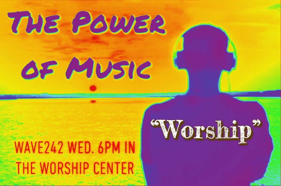revjmorgan1's tweet photo. This week in WAVE242 we will be looking at The Power of Music in Worship. Starts at 6pm in the Worship Center with games, worship, and Bible study. Bring a friend! https://t.co/0RsvGDZn9z