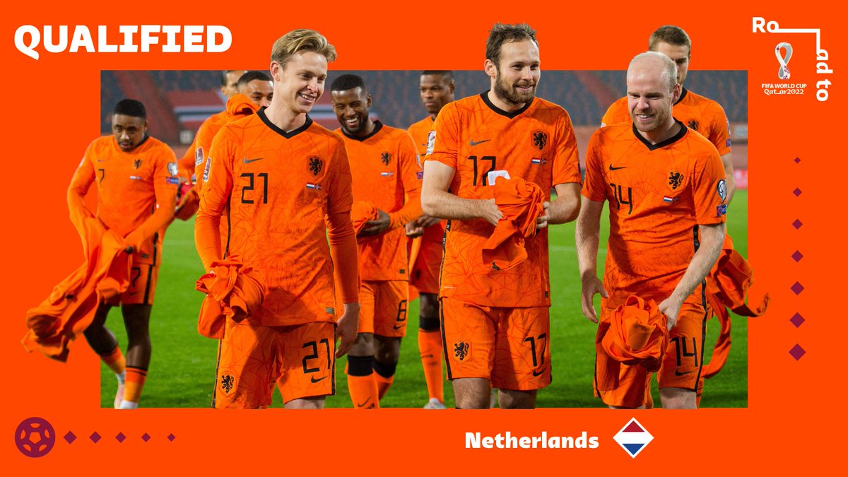 🇳🇱 Congratulations Netherlands! 👏 👏 👏

🍊 After missing out on Russia 2018, the Flying Dutchmen are back at the #WorldCup! 🔙