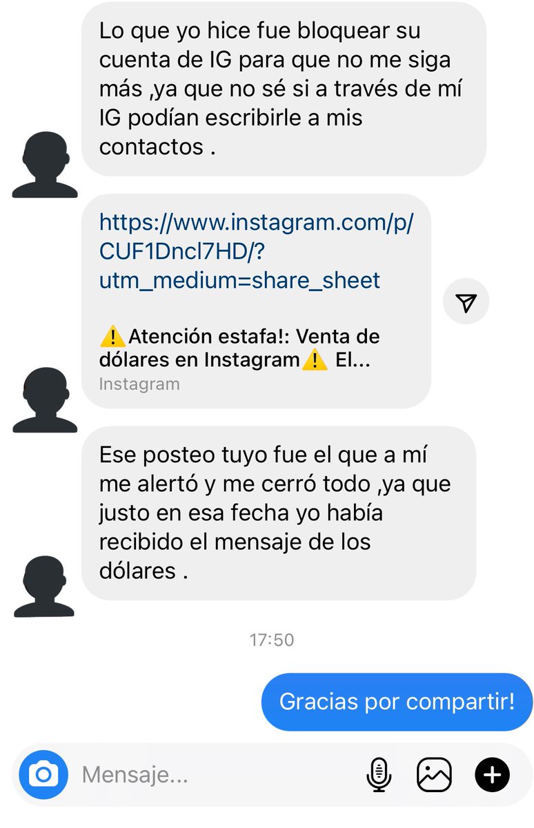 emilianox's tweet photo. ⚠️La importancia de #concientizar⚠️ Casi la estafan con el pretexto de la venta de dólares y Justo lee un posteo donde doy a conocer este modus operandi. Resultado = Una víctima menos 🙌🏻. A seguir concientizando siempre 💪🏻. #estafas #ciberseguridad #concientizacion #awareness https://t.co/ruWMp2Rjkv