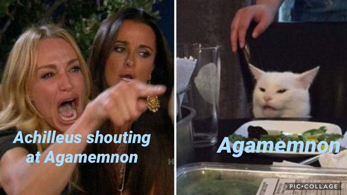 classics_rc's tweet image. Our 3rd Year Classics class revised the first half of the Iliad by creating their own memes of some main events! #Iliad #JCClassics