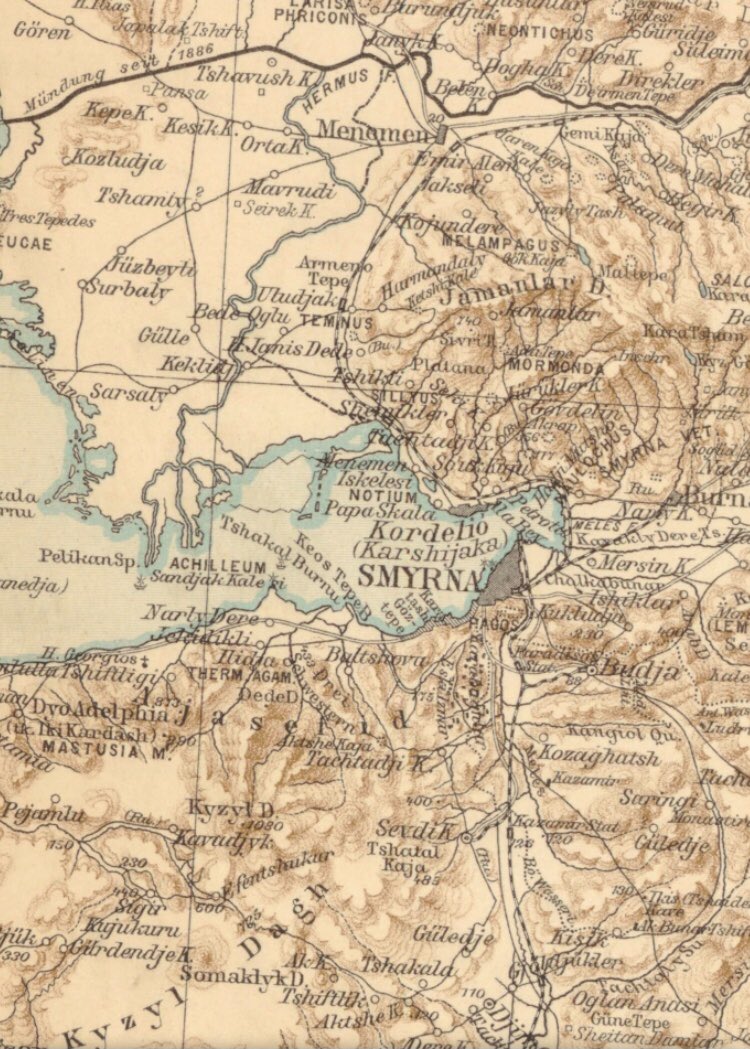 djtlizmrktphnsi's tweet photo. Alman Kartograf Kiepert(1846-1915) tarafından hazırlanan haritada İzmir.
#smyrna #smyrne #smirne #esmirna #izmir #izmir🇹🇷 #map #kartographie #harita #engraved #karşıyaka #buca #budja #bornova #bournabat #kiepert #kleinasien https://t.co/qI76kpGczd