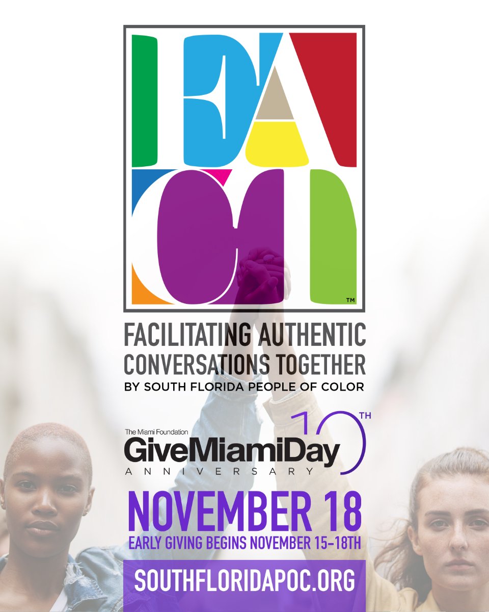 MiamiShoresPoC's tweet photo. Give Now and on Give Miami Day - https://t.co/phXhxrYJvT
Facilitating Authentic Conversation for Healing Justice!
Give Now: https://t.co/WOMOjhMerx
Black Equity Power hour is at 3pm on Thursday, Nov 18th.
#givemiamiday #fact #sfpoc #unity360 #healingjustice #donate https://t.co/i0SxdOkyqr