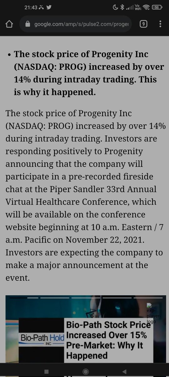 HandedDiamond's tweet photo. Shot up 14% yesterday and 38% today because of a pre-recorded fireside chat at the Piper Sandler 33rd annual virtual healthcare conference you say? Good to know...๐ค#PROG $PROG #Overshorted https://t.co/SqJKAiqAIh