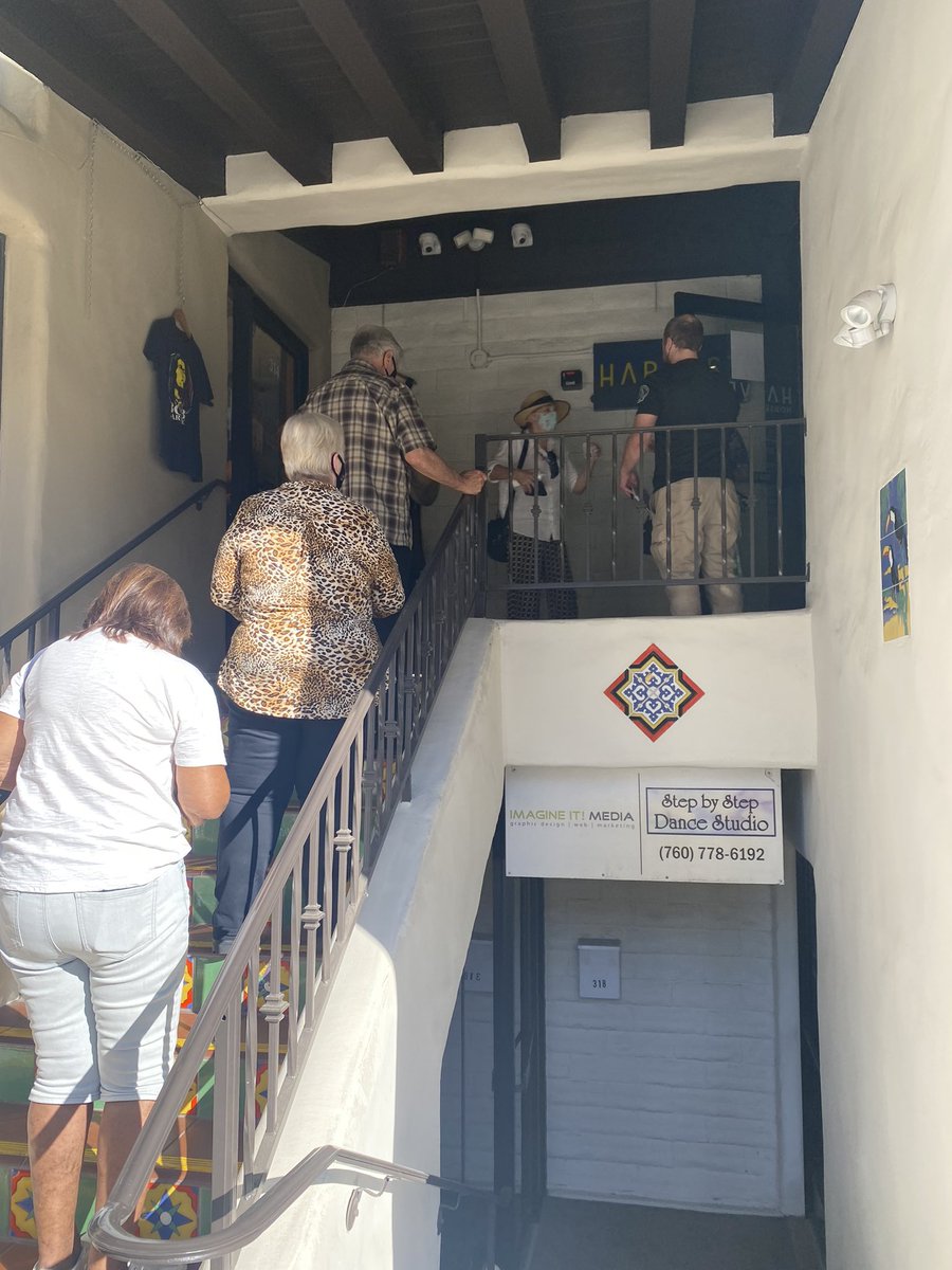 this is the line for the weed store in palm springs
