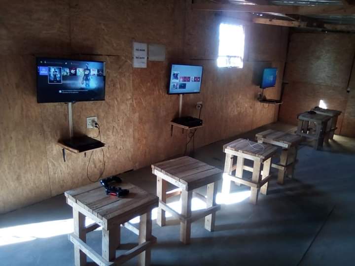 MalumePlay's tweet photo. Before and After 
I got a call that we were robbed, it just happened earlier tonight around 8pm.  

When I built this place I always knew that one day they'll come but I just hoped they'll come for money not for the equipment ( money maker) Life Yase Kasi🤦🏿‍♂️🤦🏿‍♂️🎮🕹️ kwaphela https://t.co/RC3j0vsV8l