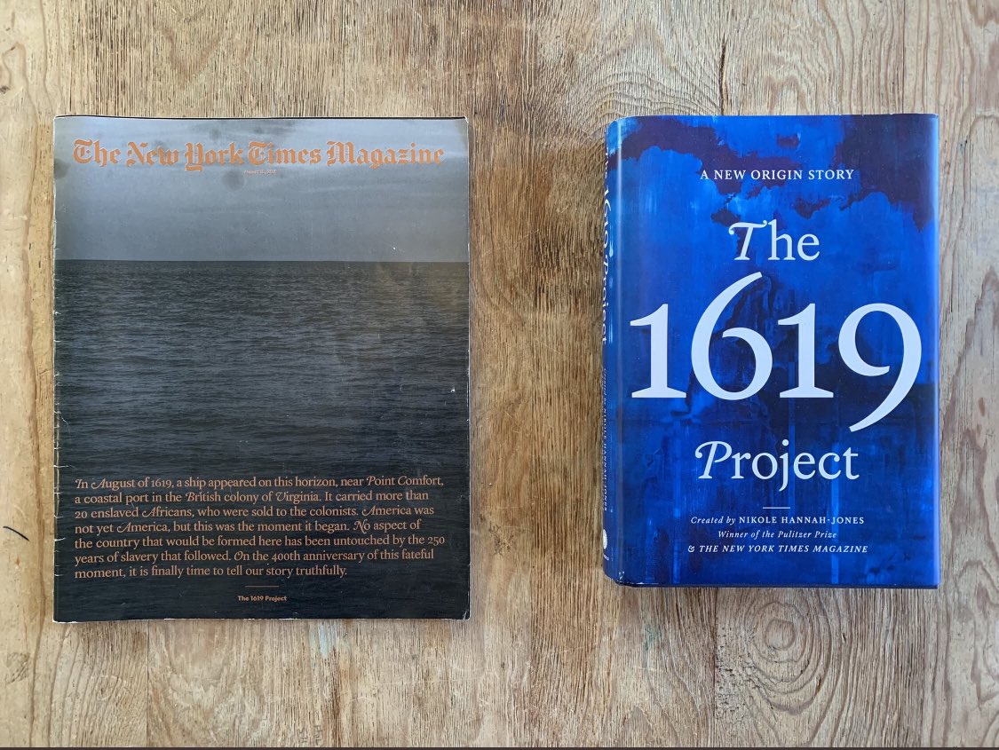 nhannahjones's tweet image. I haven’t yet posted a tweet about today being the #1619Project / Born on the Water publication day, because honestly, I am without words to describe how this feels. Seeing my timeline flooded with your photos of the books and knowing what this means to you all is such an honor.