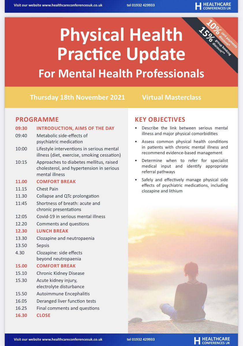 noeleenburke's tweet photo. Looking forward to this masterclass on #physicalhealth conditions in #psychiatry #mentalhealth #referralpathways #earlyintervention @tobypill 🇮🇪 @HCUK_Clare https://t.co/VLtCU2Oiei