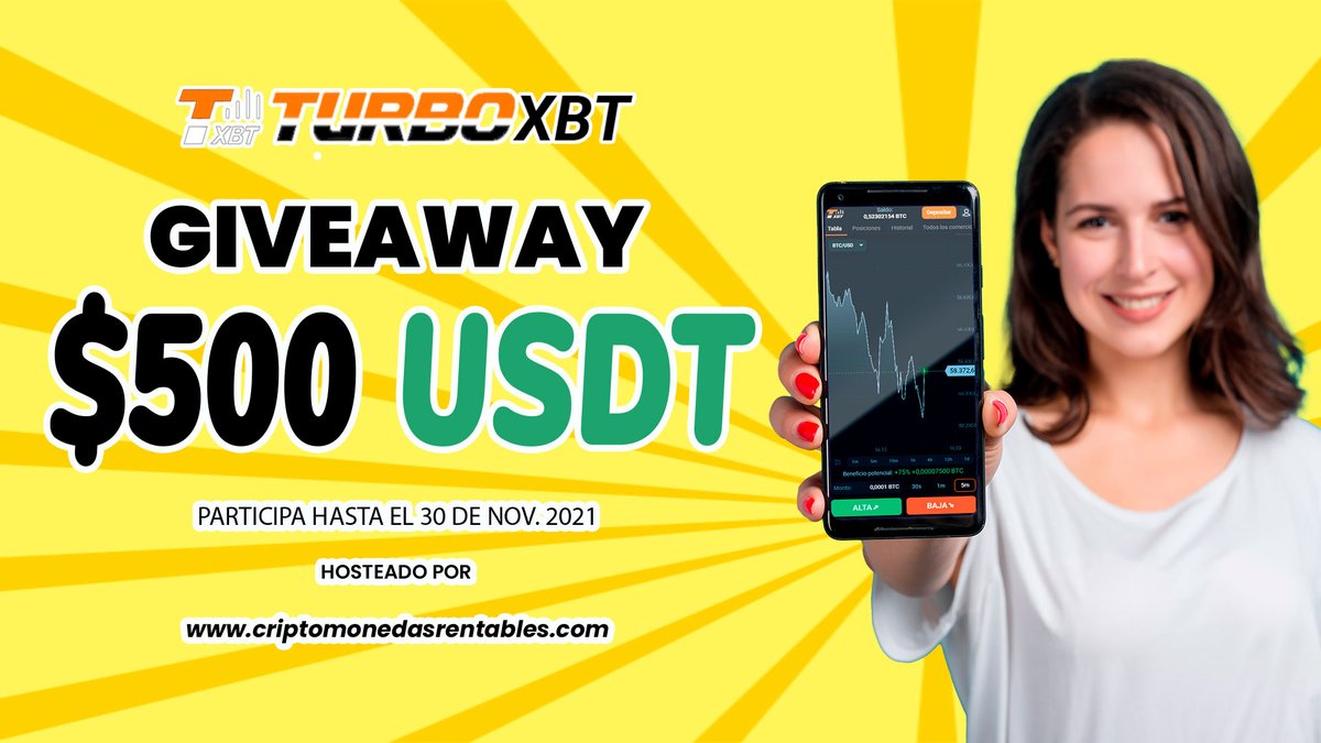 CriptomonedasR's tweet photo. 🎁 $500 #GIVEAWAY! 🙌

💰 5 ganadores $100 c/u 🏆

1⃣  Sigue @TurboXBT 
2⃣  RT, ♥ &amp; Nombra 2 amigos 
3⃣  Regístrate para recibir el premio

👉 Aquí: https://t.co/rIGVSZrJu4

📅 Hasta el 30/Nov

#gratis #cryptogratis @cctip_com draw 0.005 BNB 300 #cctip #airdrop #CryptoGiveaway https://t.co/g9TXkFAgXW