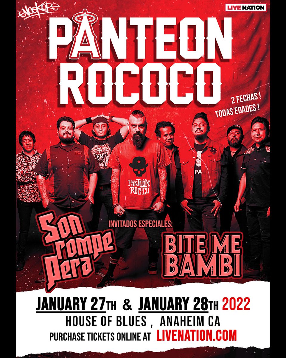Anaheim !! See you soon ! #PanteonRococo is coming back !!
Ticket giveaways on Instagram @ EvoekoreMedia