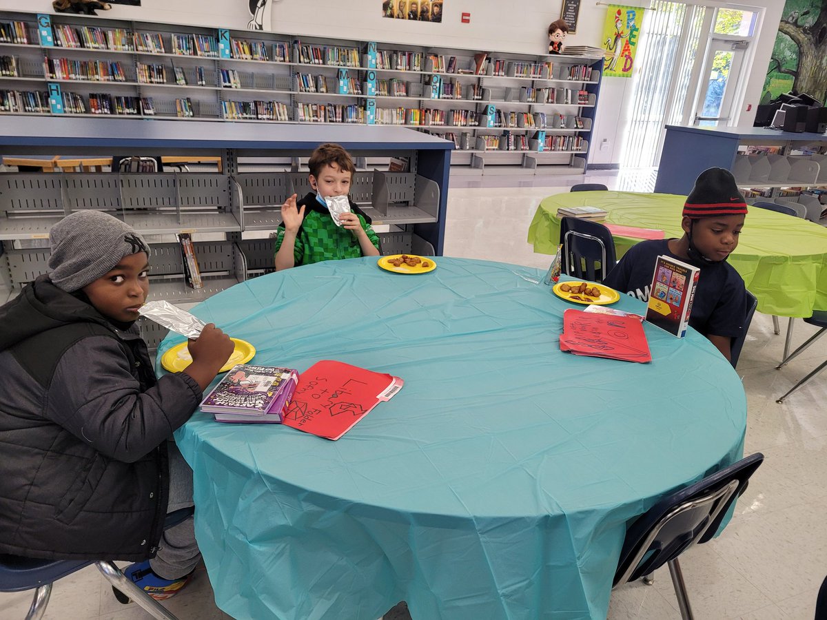 MrsNix13's tweet photo. When your class meets their reading goal in October, and they picked a chicken nugget party as a reward 🎉 30 hours read in October, and this group has already almost hit their November goal. https://t.co/SsFbFkXzhS