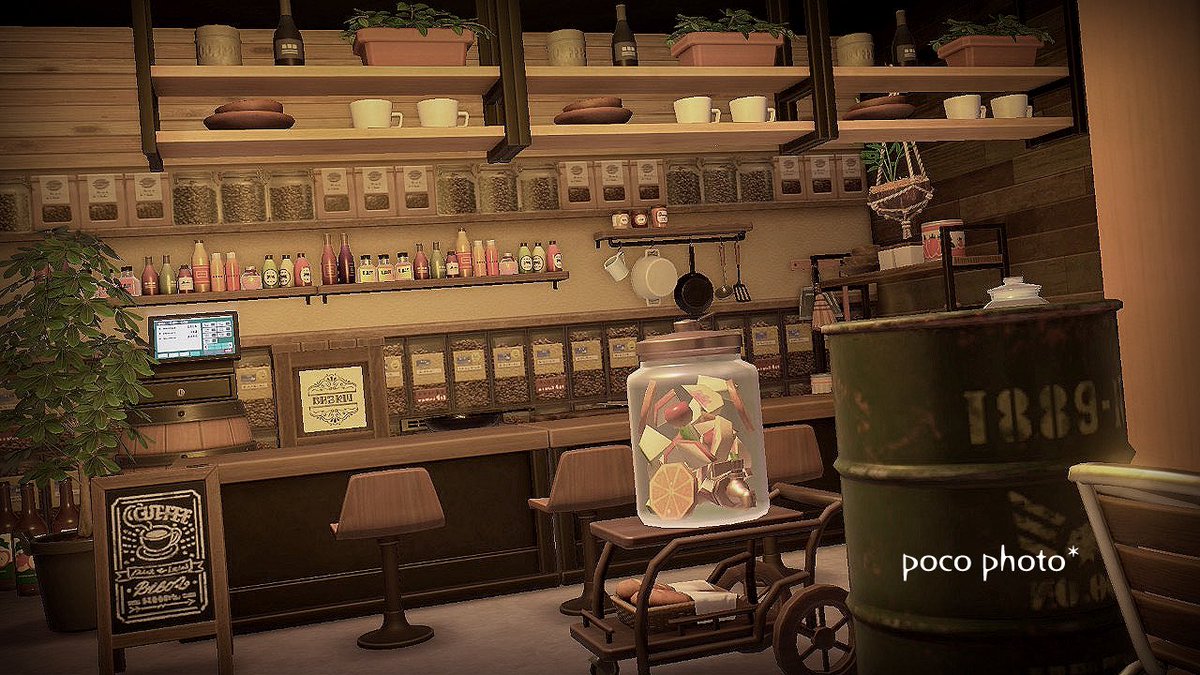poco_game210's tweet photo. カフェ作りました☕️

#あつ森写真部 
#ハッピーホームパラダイス #ハピパラ https://t.co/rkz44ZTiy8