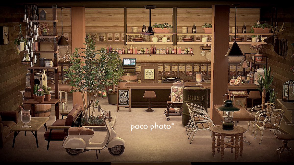 poco_game210's tweet photo. カフェ作りました☕️

#あつ森写真部 
#ハッピーホームパラダイス #ハピパラ https://t.co/rkz44ZTiy8