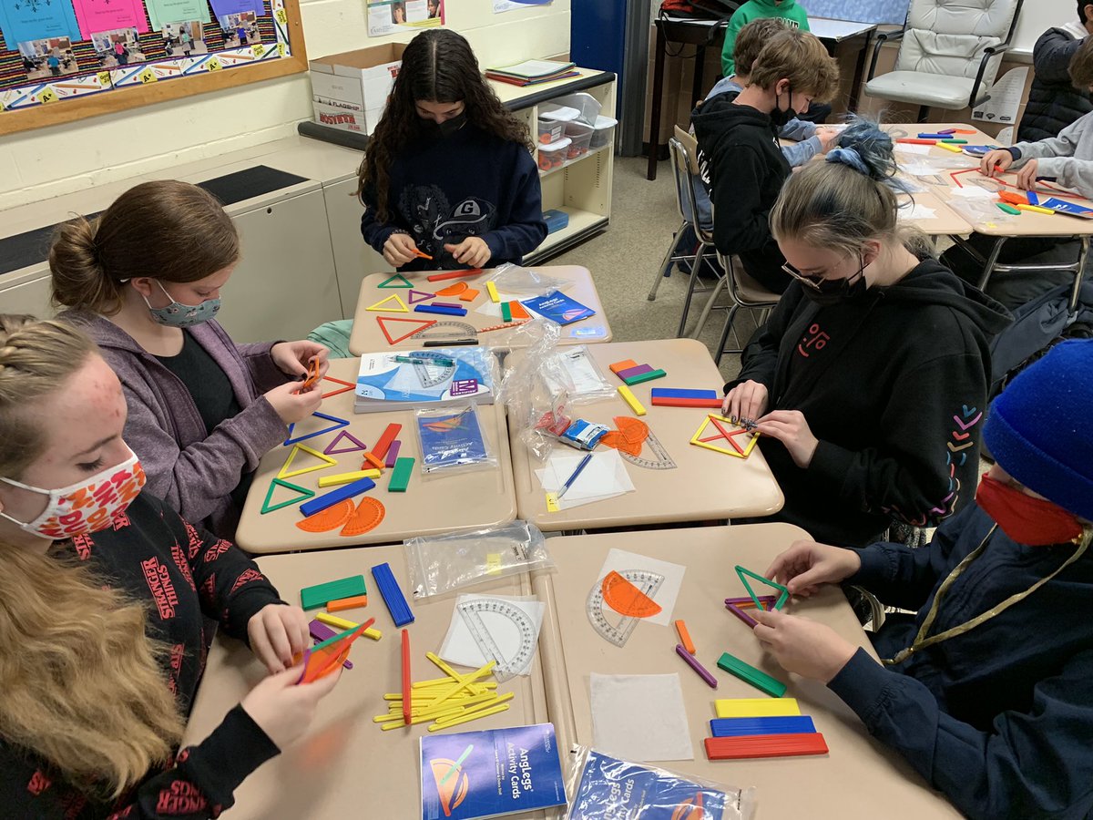 j_eisenberg87's tweet photo. #geometey students @CatonsvilleMS use #anglegs as an extension activity to triangle congruence @BCPSMATH #mathematicaldiscourse #mathmanipulatives #supportingthespp #handsonlearning https://t.co/8EcKHUSjDK