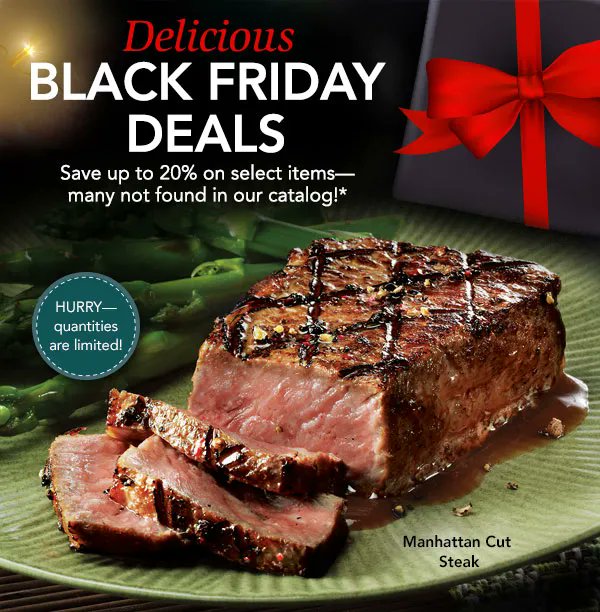 TheTenderFilet's tweet image. Black Friday deals...without the crowds!
Shop online to fill your freezer (or someone else&apos;s) for the holidays.
Save now: buff.ly/2FFvHN0