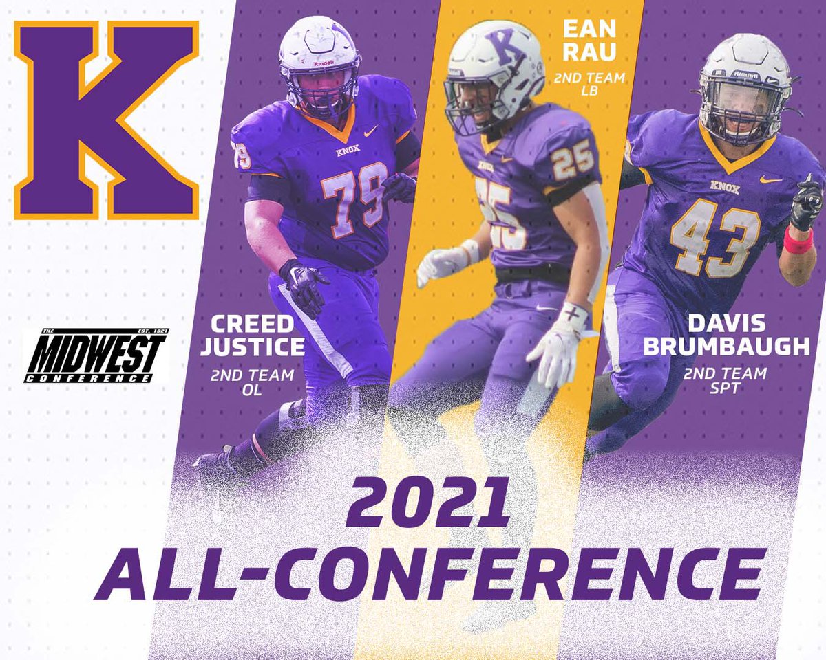 FB_KnoxCollege's tweet photo. Congratulations to our All-MWC Selections:

OL - Creed Justice
LB - Ean Rau
LB - Davis Brumbaugh

#FireFootball | #FireFamily | #AEE https://t.co/Vo2ocFL7W3
