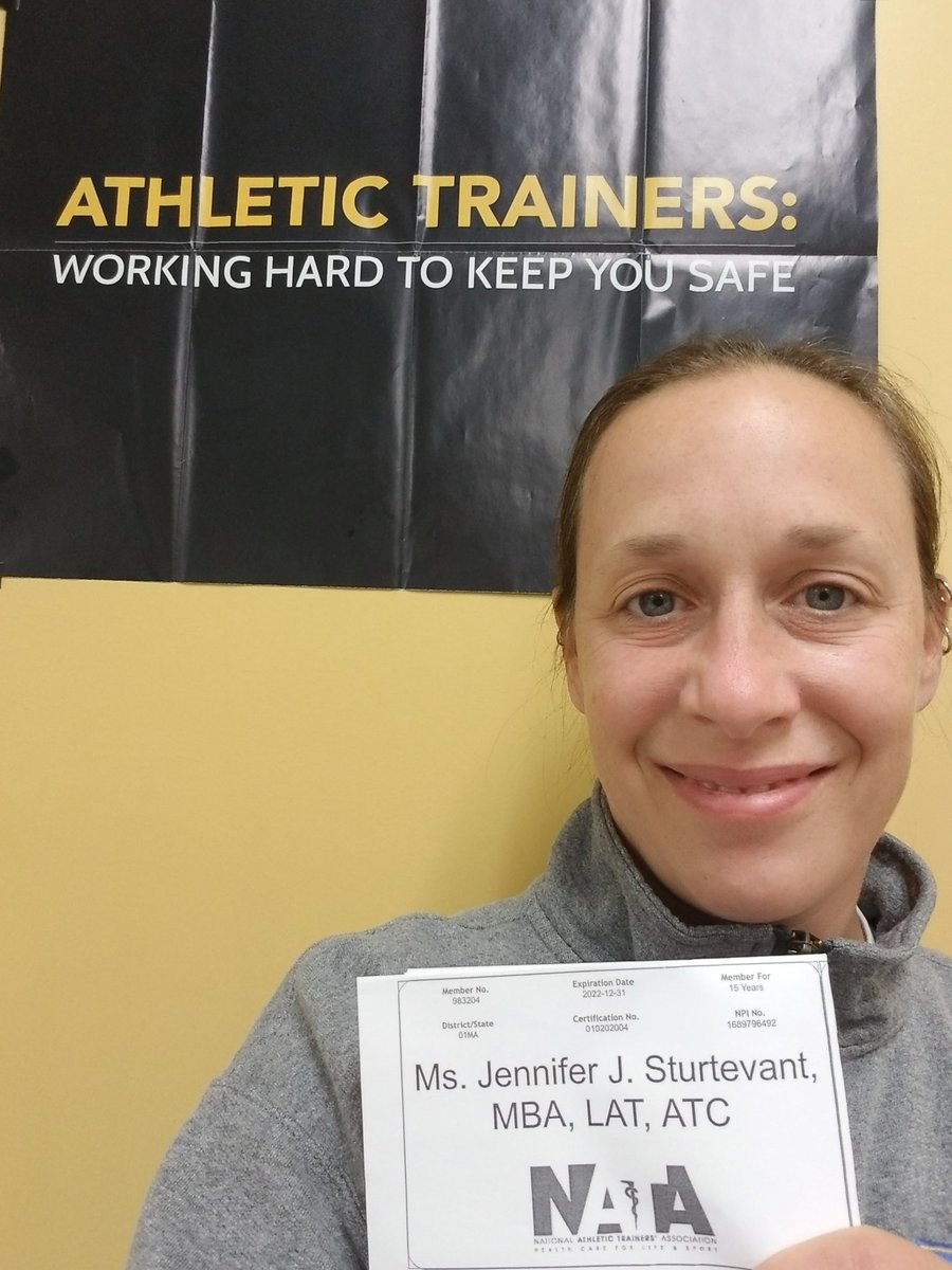 sturdy2025's tweet photo. 20 years practicing, 15 years as an NATA member. It's never too late to start! I recognized the value and haven't stopped since. So, @NATA_District1 and my @ATofMass peeps, #ShowMeYourMembership and tell us your "why"! @NATA1950 https://t.co/q7vCuwy0RS