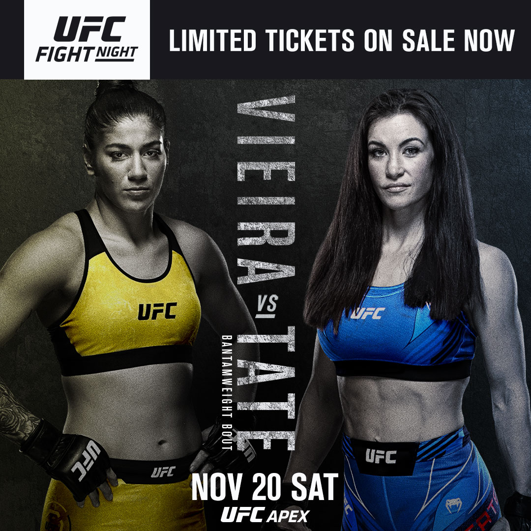 ufc's tweet photo. Get in on this Saturday's action UP CLOSE 👀

Limited tickets on sale now 🔗 https://t.co/rFXWXAaPH8

[ #UFCVegas43 | Nov 20 ] https://t.co/6QUOUYG6gG