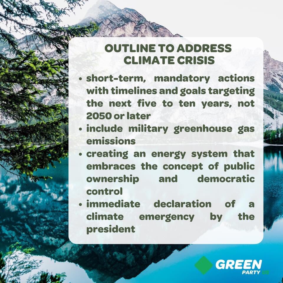 greenstarlene's tweet photo. The Green Party US said today that the #COP26 climate summit failed to produce the radical action scientists say is needed to avoid climate collapse. The only way for humanity to prevent catastrophe for life on Earth is a global #GreenNewDeal @greenpartyus https://t.co/W38O1IzzrB https://t.co/TaUkfN0934