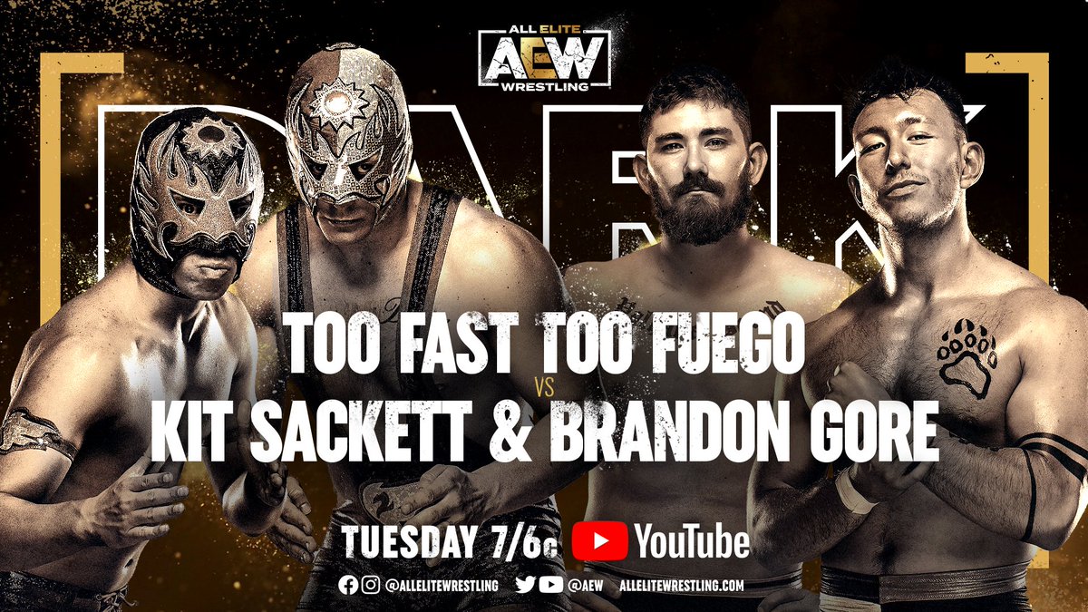 RefAubrey's tweet photo. #TooFastTooFuego are at it again!

Catch an all new #AEWDark TONIGHT 7/6c

▶️ https://t.co/pg34Ho2IQ1 https://t.co/BDMX4DJ9Hs