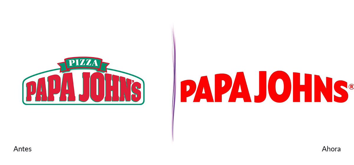 ultravioleta_co's tweet photo. 🍕Papa Johns le hace un facelift a su logo y restaurantes a partir del próximo año. La idea, inspirarse en nuevos ingredientes 🥦 🌽
 
🌶 Se va la palabra "pizza", eliminan el borde verde alrededor de "Papa John's" y también quitan el apóstrofe posesivo 🫒 🧀

#logo #papajohns https://t.co/U0Na9vRw3m