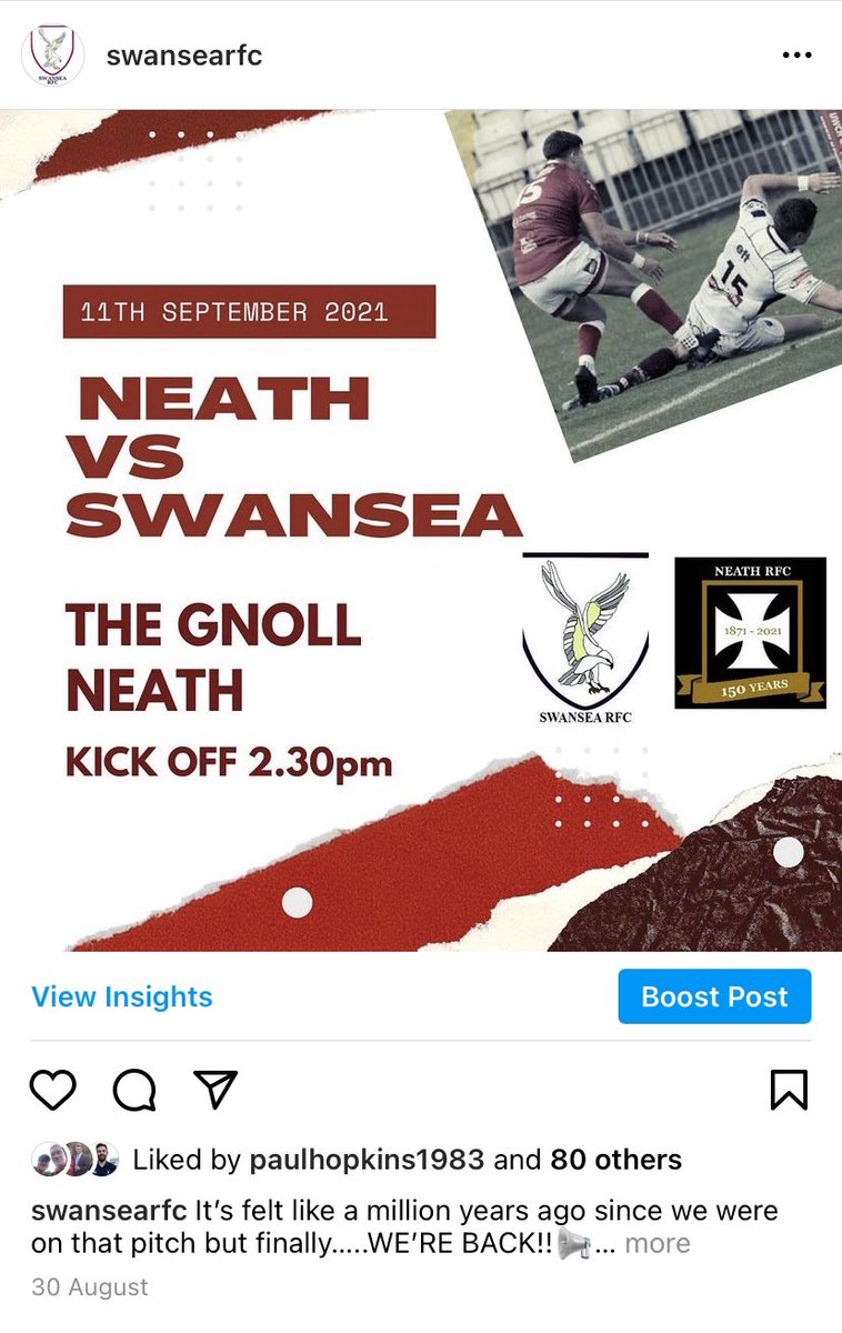 RubyMButt's tweet image. So proud to say that after only 4 months at Swansea RFC, our account reach has gone up +175% and our website taps +300%✅

I’m also very proud to say that the first graphic I designed (below) is now our top post on reach alone. I can’t wait to see what else this season holds 🤍🏉