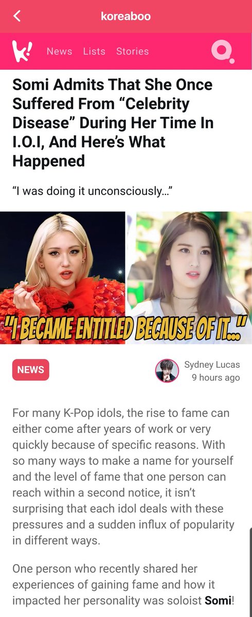 theQoos_'s tweet photo. [K-Pop NEWS] DAILY RECAP | 11/16/21

[News/koreaboo] Somi Admits That She Once Suffered From “Celebrity Disease” During Her Time In I.O.I, And Here’s What Happened

#SOMI #IOI #MMTG
More On📲: https://t.co/vo6h4evFt4 https://t.co/shjDOnPqQD