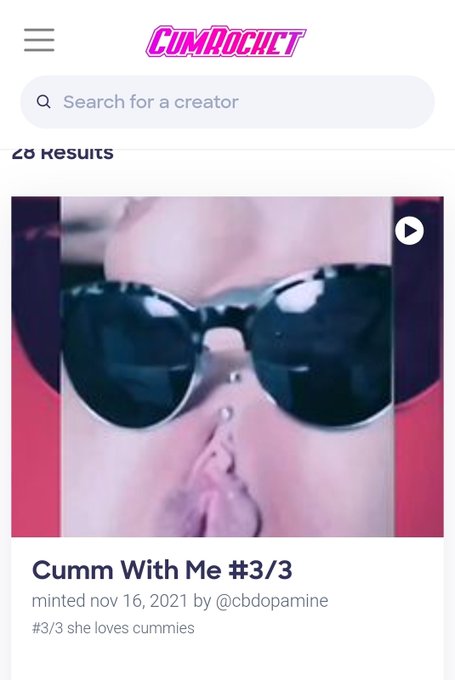 🚀 Cumm With Me #3 on @CumRocketCrypto 🚀  https://t.co/URKj82M5AP  #CUMMIES #NFT #NSFW #rt #follow #nftcollectors<a class="tags" href="/tag/cumrocketcrypto">@cumrocketcrypto</a><a href="/tag/follow"class="tags"><span>#follow</span></a><a href="/tag/rt"class="tags"><span>#rt</span></a><a href="/tag/nsfw"class="tags"><span>#nsfw</span></a><a href="/tag/cummies"class="tags"><span>#cummies</span></a><a href="/tag/nft"class="tags"><span>#nft</span></a><a href="/tag/nftcollectors"class="tags"><span>#nftcollectors</span></a>