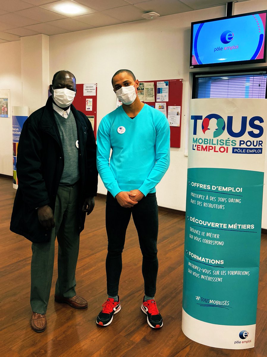🔝#Duoday2021 , Brice découvre en duo ,le métier de conseiller à l’emploi au sein de l’agence @poleemploi_GE de Saint Louis ❕Une journée enrichissante pour tous, 😃#TousMobilises