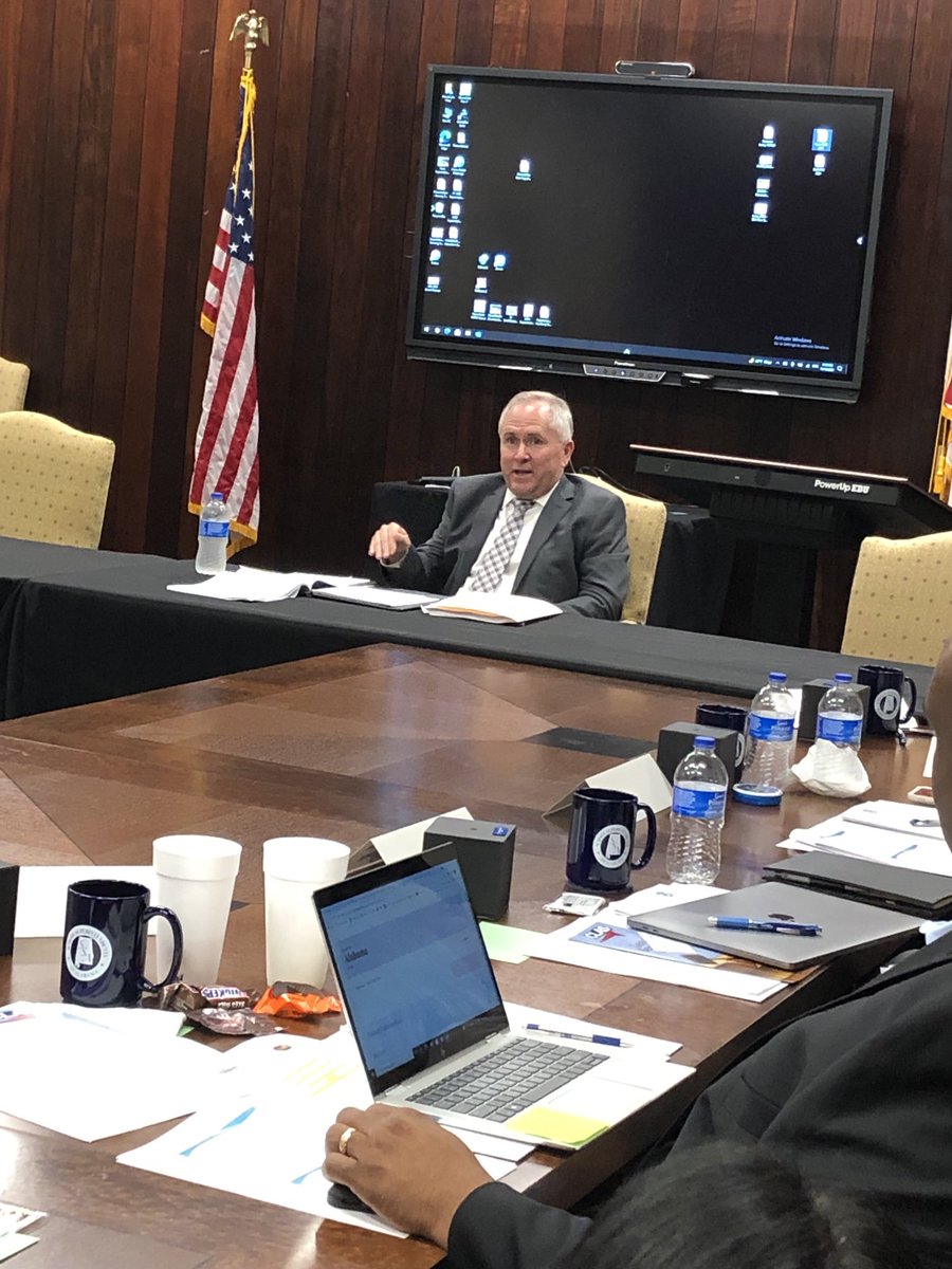 Chuck Marcum, Dr. Mackey’s Chief of Staff, addresses New Superintendents at their Orientation.