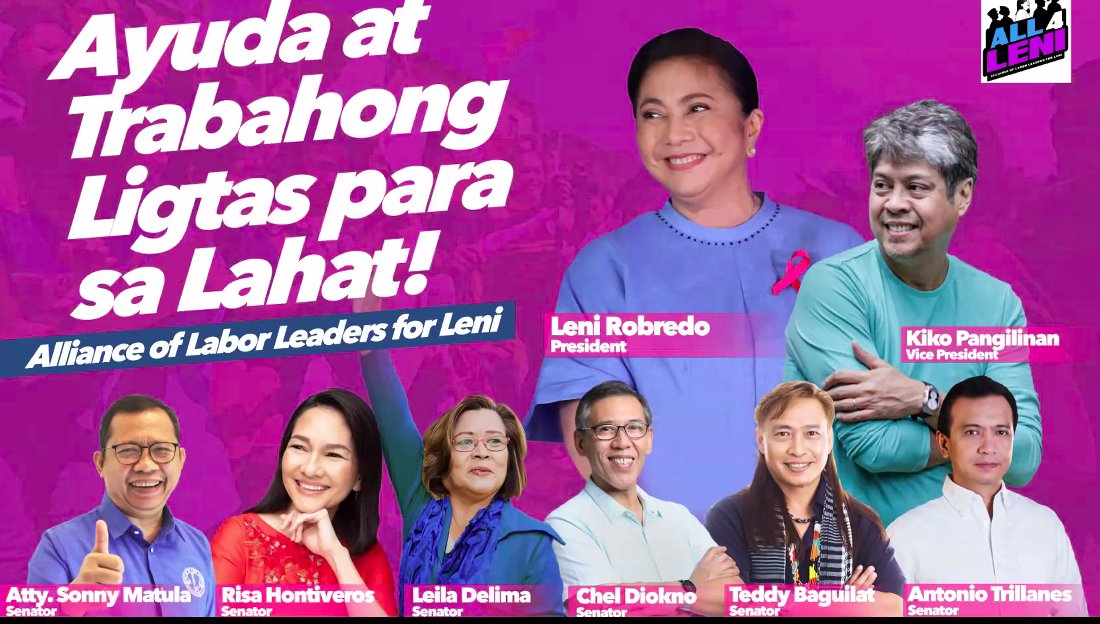 Dyudeealcantara's tweet photo. #Pinkiusap mga #Kakampinks. Buhatin din po natin si Senator @kikopangilinan at ang ating mga Senatoriables @TeddyBaguilatJr @SenLeiladeLima @ChelDiokno @risahontiveros @TrillanesSonny @AttyMatula @AlexLLacson.
Ipanalo natin ang buong #TROPA2022 https://t.co/dqJ3DY7ptV