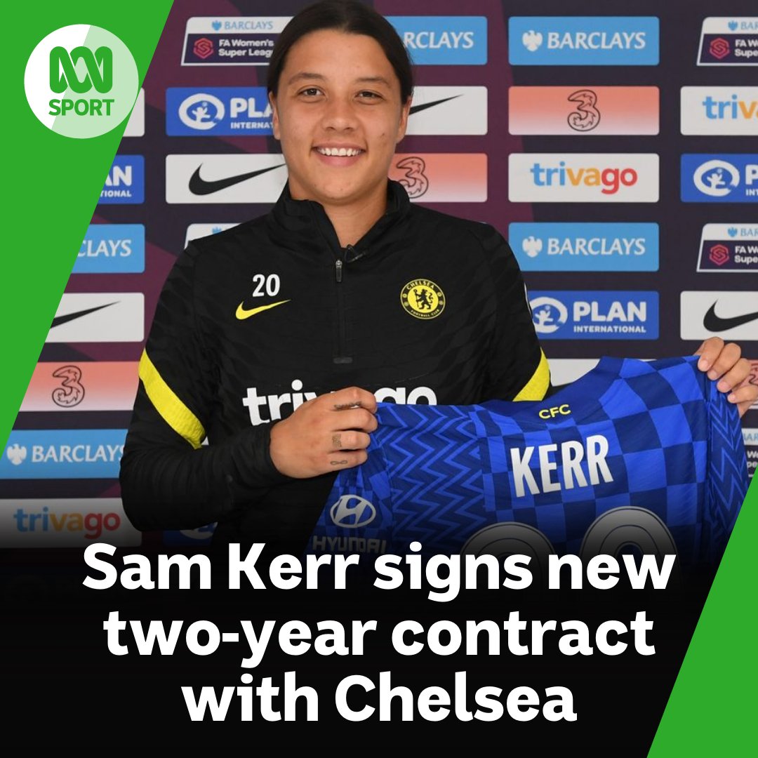 abcsport's tweet photo. ⚽🇦🇺 "It’s just a no-brainer for me to stay."

✍️ After scoring 39 goals in 47 appearances, Aussie superstar @samkerr1 has signed on with Chelsea for a further two years through to 2024.

📰 Full sport coverage: https://t.co/wzVDJ69WOT
📸 @ChelseaFCW #Kerr2024 #CFCW #CFC #Chelsea https://t.co/teDuZNGvBH