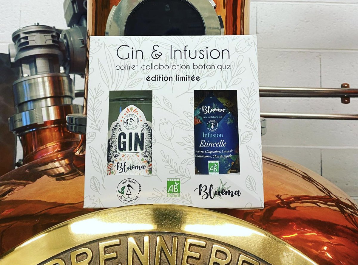 [Partenaires de #Twapero_SXB 😋]

Une collaboration Made in #Strasbourg 100% bio entre la <a href="/DistilStras/">Distillerie de Strasbourg</a> et Bluema infusions...

A découvrir ce samedi "aux savons d'Hélène" de 18h à 21h.