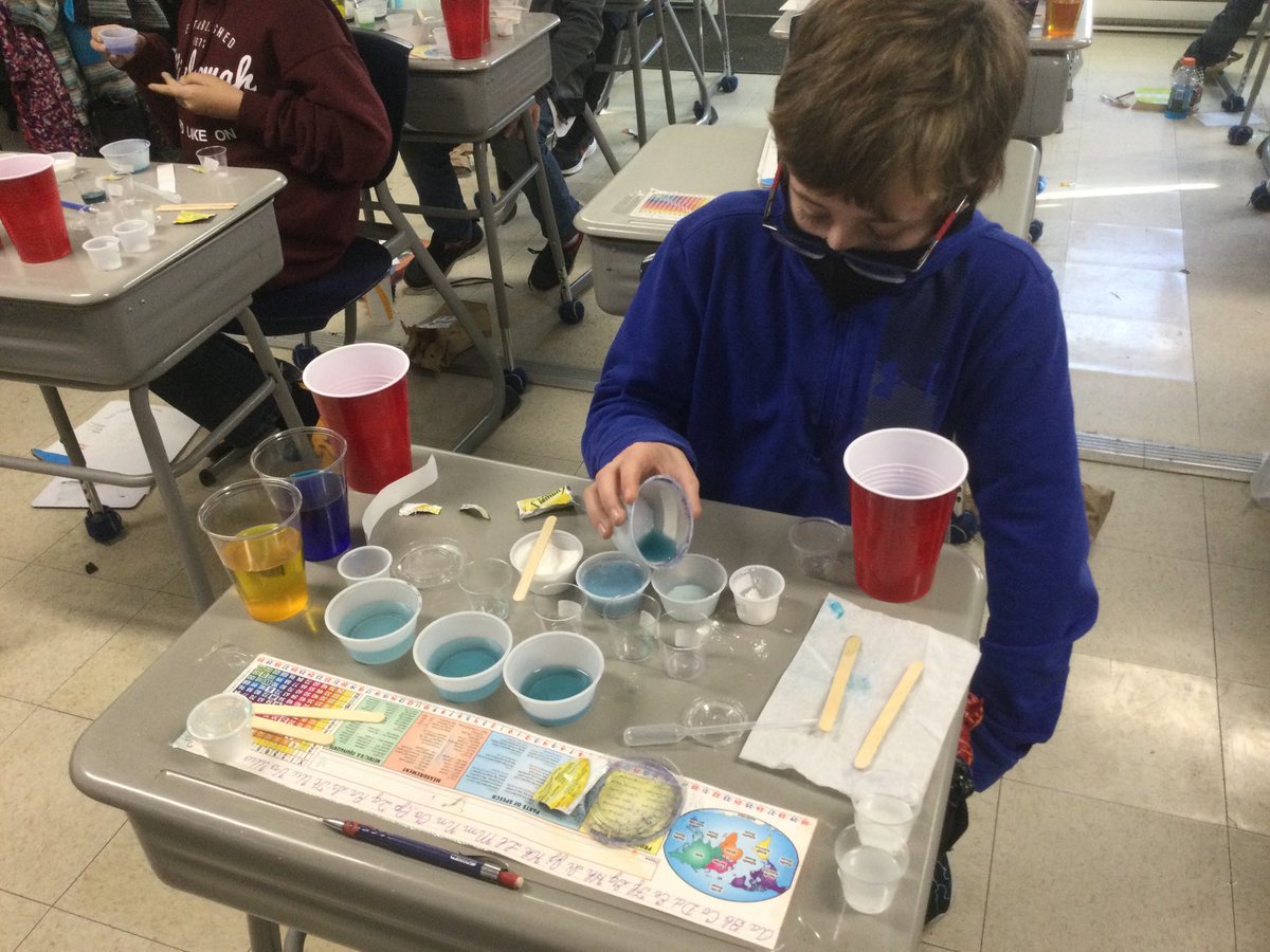 Mr. Sicoli’s class participated in a virtual STEM workshop about ChemicalReactions and Mixtures!  What a blast!  Student engagement!