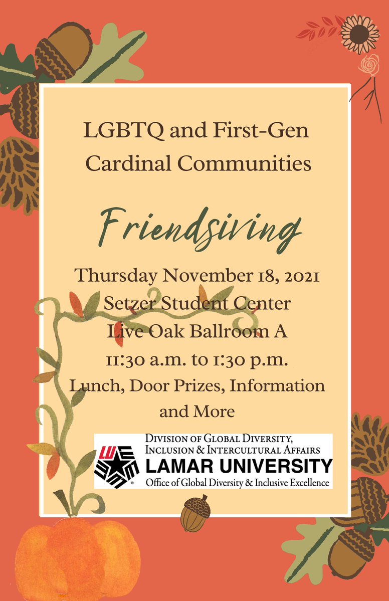 lu_diversityinc's tweet photo. This Thursday Nov. 18 join us for our first Friendsgiving!! There will be food, game, and so much FUN! https://t.co/QmLz04YkZ4