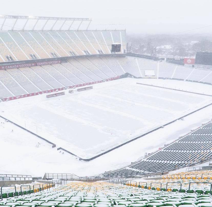 This is the field right now at Commonwealth for the Mexico vs Canada game.

I think Canada might have an unfair advantage....