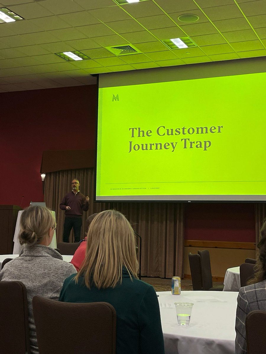 MrsFaulkie's tweet photo. “Listen to customers and discern what is needed rather than simply looking to disrupt.” @joshmabus #lead360 @wisbank https://t.co/aSxBv7TytV