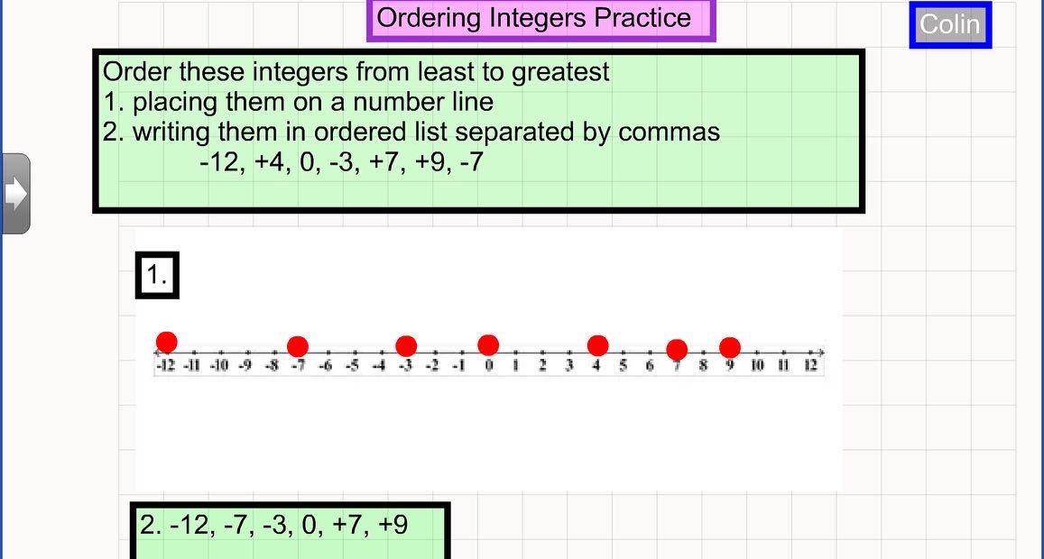 hicksamy9's tweet photo. Using @ONmathies apps to compare and order integers @stjhces @hwcdsbmathk8 https://t.co/QmCrGii8bO