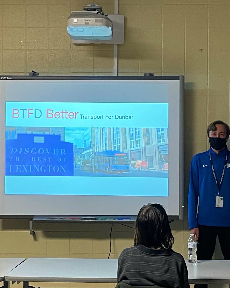 DrCarynHuber's tweet photo. More Action Project presentations from Mr. Smithโs class: The Story Behind Real Chinese Food; Pit Bulls,LE and At-Risk Students; and Better Transportation For Dunbar. #Dunbarstrong #actionprojects https://t.co/nJ2PLxrEEV
