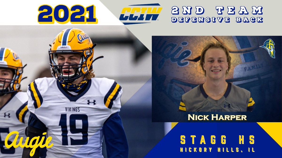 AugieILfootball's tweet photo. Congratulations to the four Vikings selected on to the All-CCIW Team. #theAUGIEway https://t.co/3q0yvUvov6