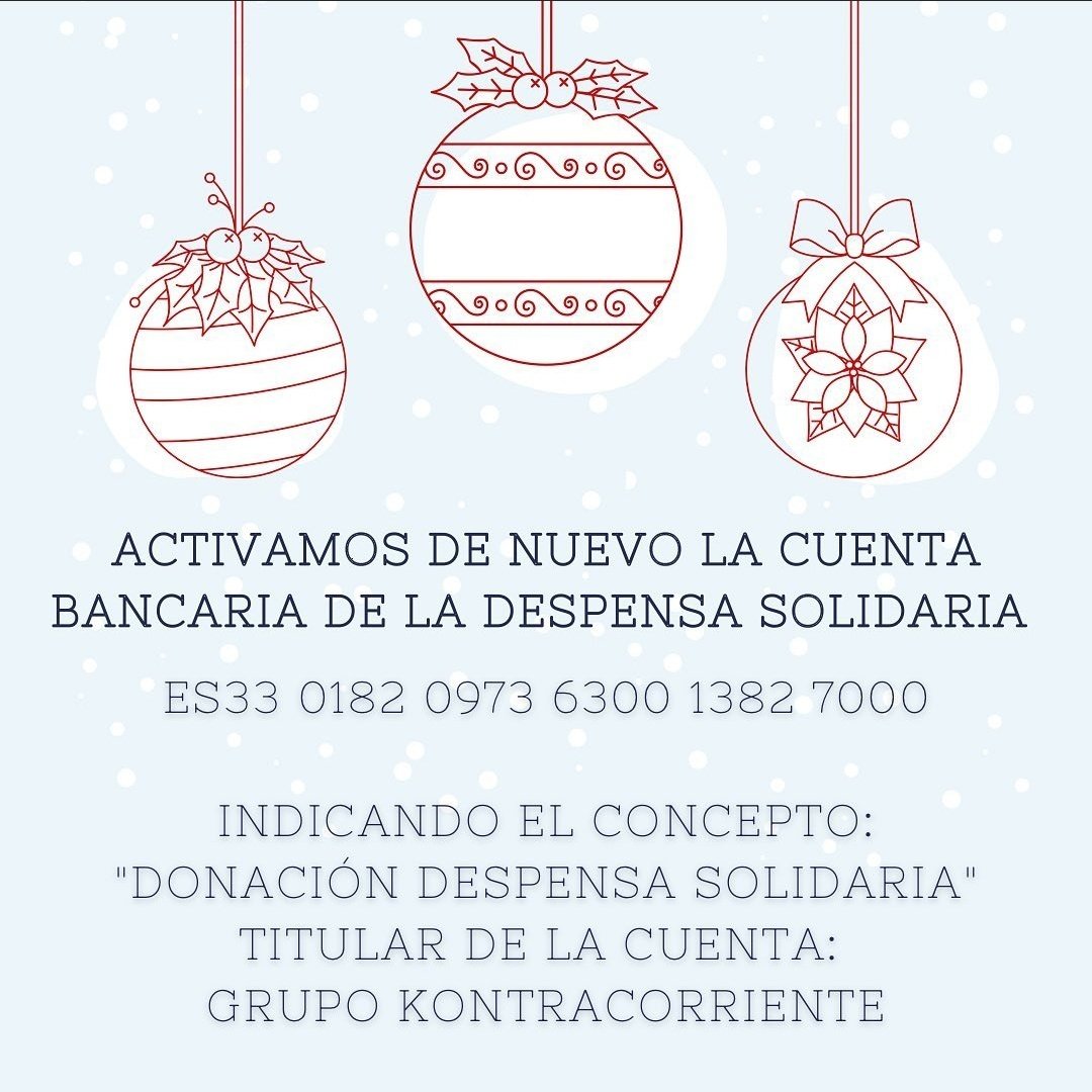 Aunque poco a poco volvemos a la normalidad, a día de hoy todavía hay muchas familias en situación de vulnerabilidad, por lo que activamos de nuevo la cuenta de donaciones para apoyarlas estás Navidades.
Gracias por la colaboración 💪🏼