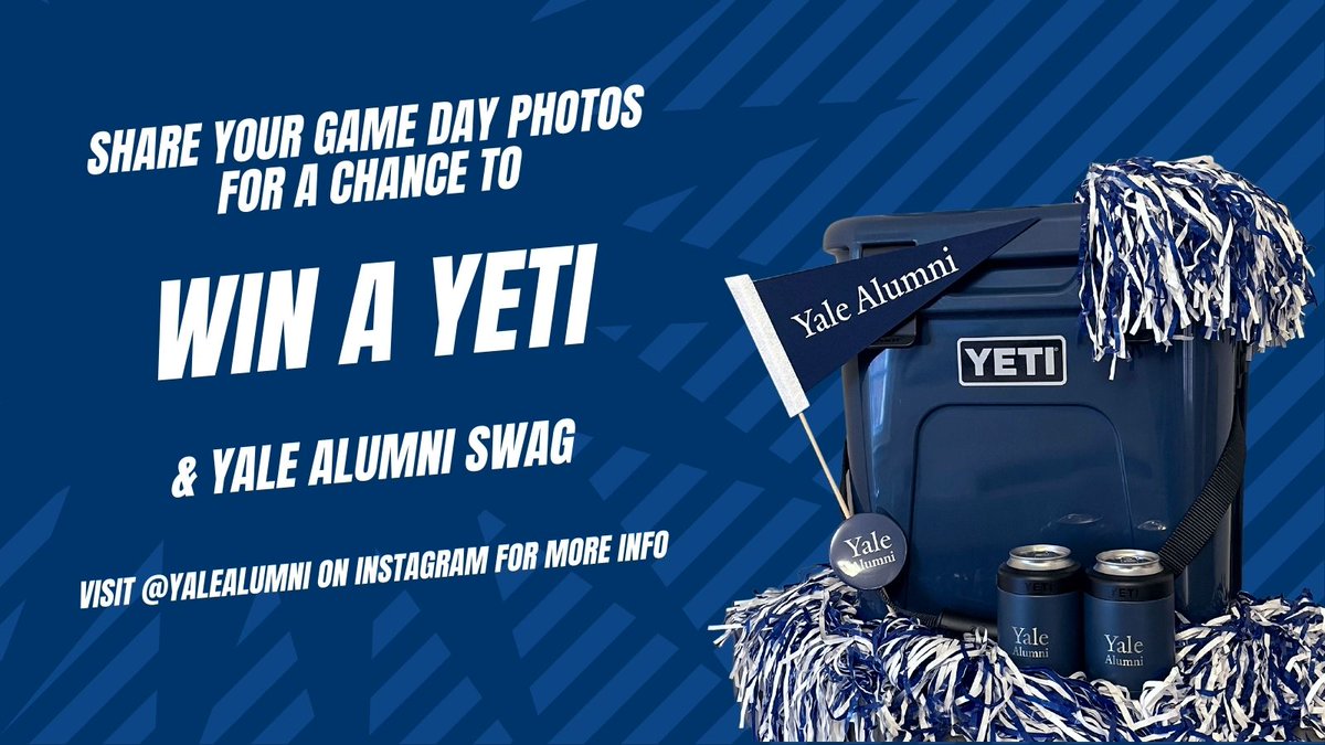 🏈 The Game is just 4 days away! This year, share your Game Day photos and you'll be entered to win one of TWO Yeti Roadie coolers stuffed with Yale swag. 🎉  For details, visit bit.ly/3DngPMF #YaleAlumni #YaleHarvard #ThisIsYale